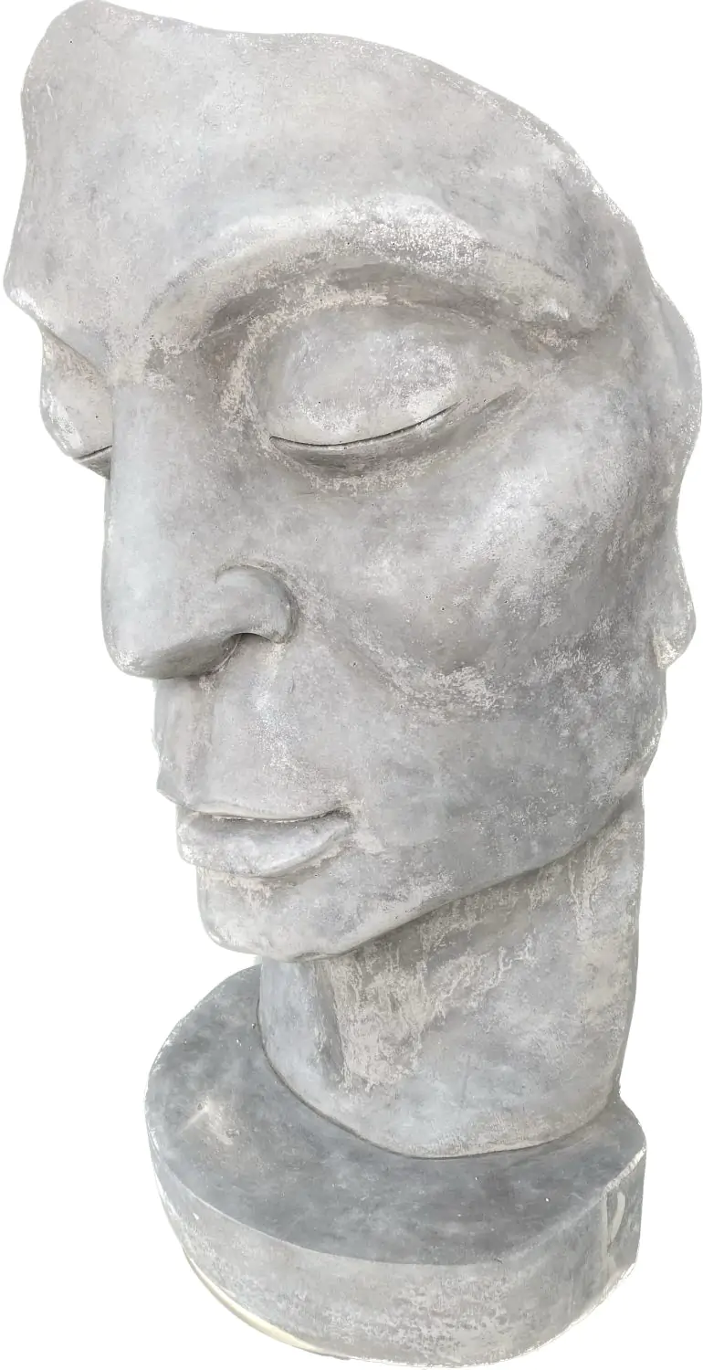  Product image 2 of the product “Aras - Face looking to the right, 90 cm H | cast stone ”